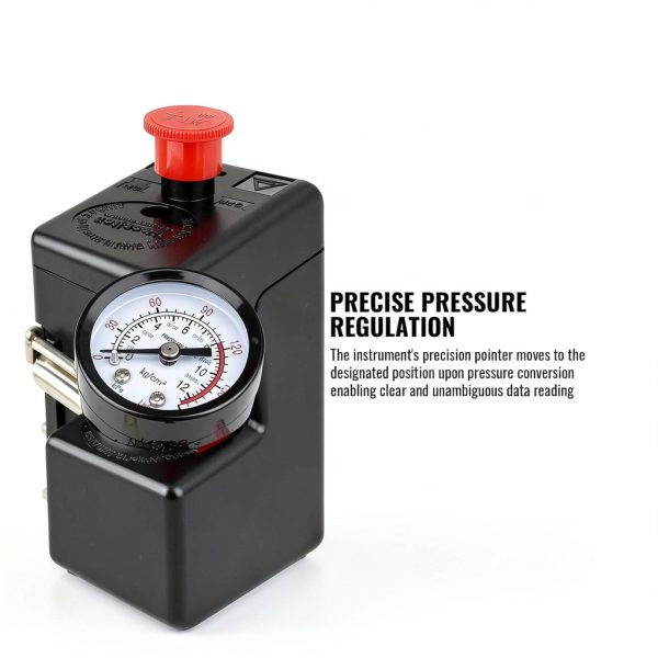 Air Compressor Pressure Switch Black 0-180 PSI Aluminum Alloy Model-2
