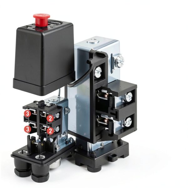 Air Compressor Pressure Switch Black 0-180 PSI Aluminum Alloy Model-3